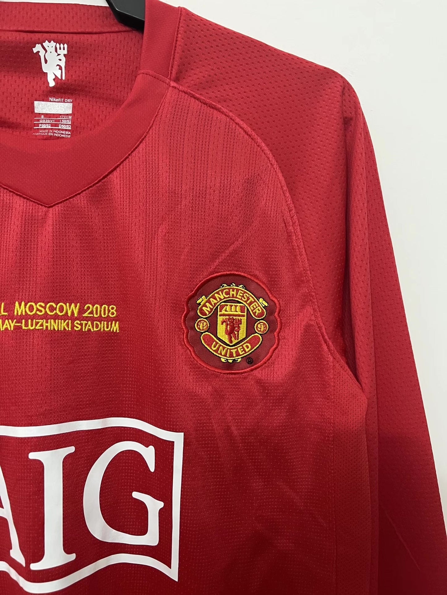 Camiseta de manga larga retro del Manchester United para hombre - 2007/08