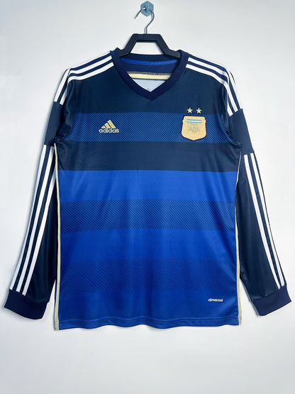 Maillot Rétro Homme Manches Longues Extérieur Équipe Nationale Argentine - 2014
