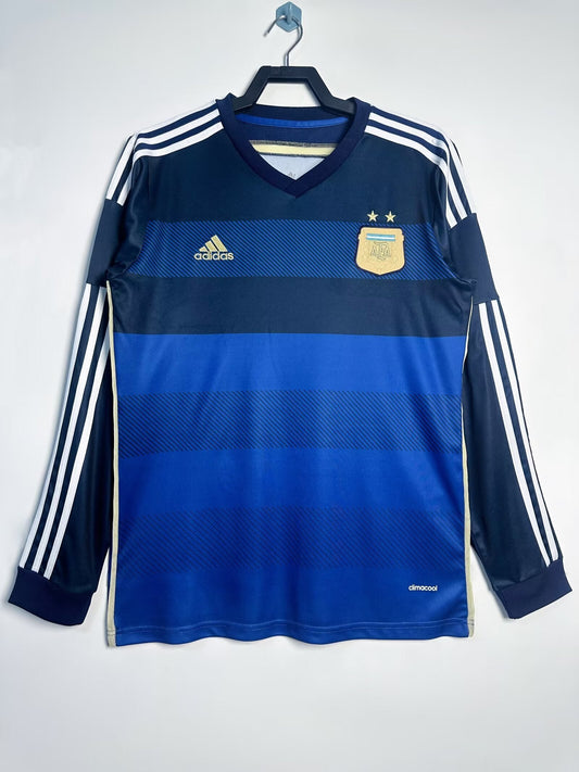 Hombre Retro Manga Larga Selección Nacional Argentina Visitante - 2014