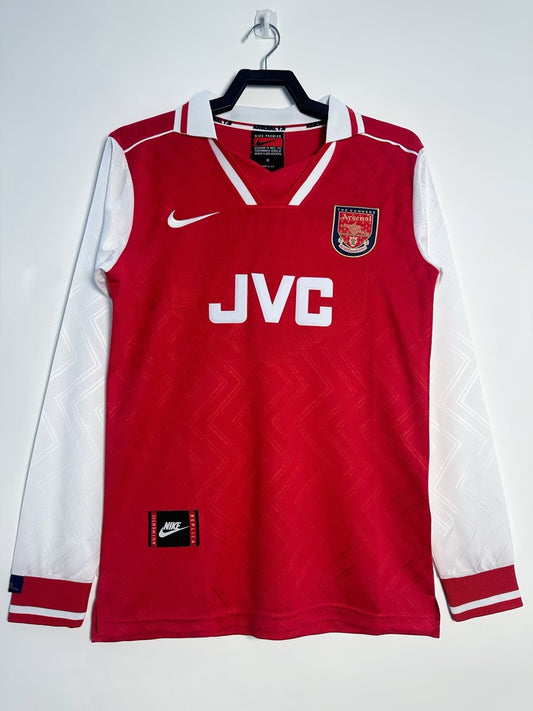 Camiseta retro de local del Arsenal de manga larga para hombre - 1996/97