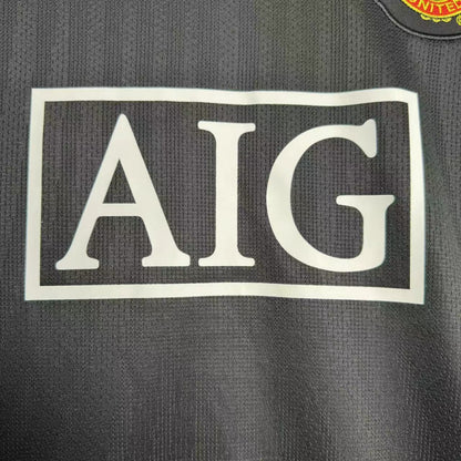 Maillot rétro à manches longues Manchester United Noir - Saison 2007/2008
