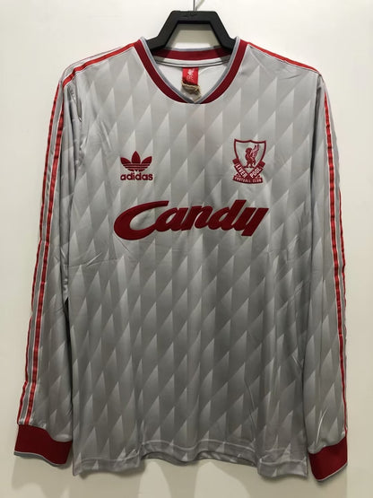 Camiseta Retro de Manga Larga del Liverpool para Hombre - 1989/91