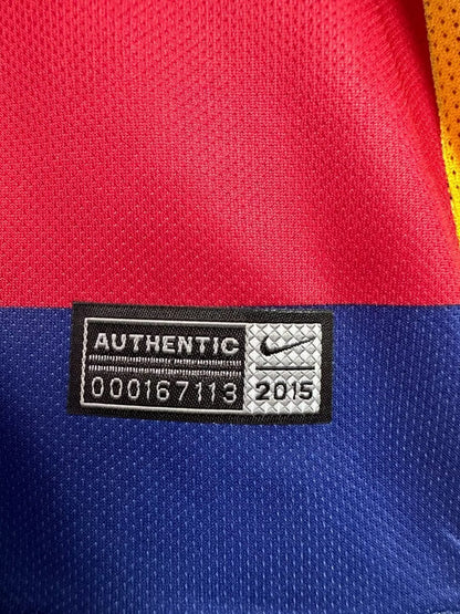 Maillot rétro à manches longues du FC Barcelone pour homme, saison 2015/16