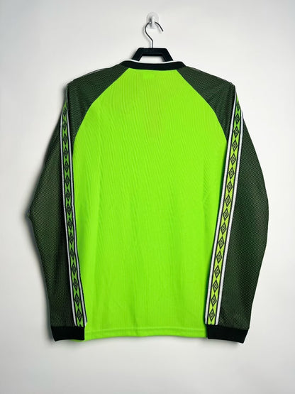 Camiseta Retro Manga Larga de Hombre Manchester United Portero Verde - Temporada 1998/1999