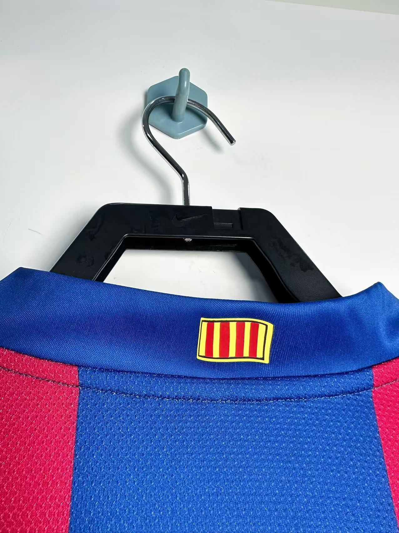 Maillot Rétro Domicile Homme à Manches Longues FC Barcelone - 2007/08