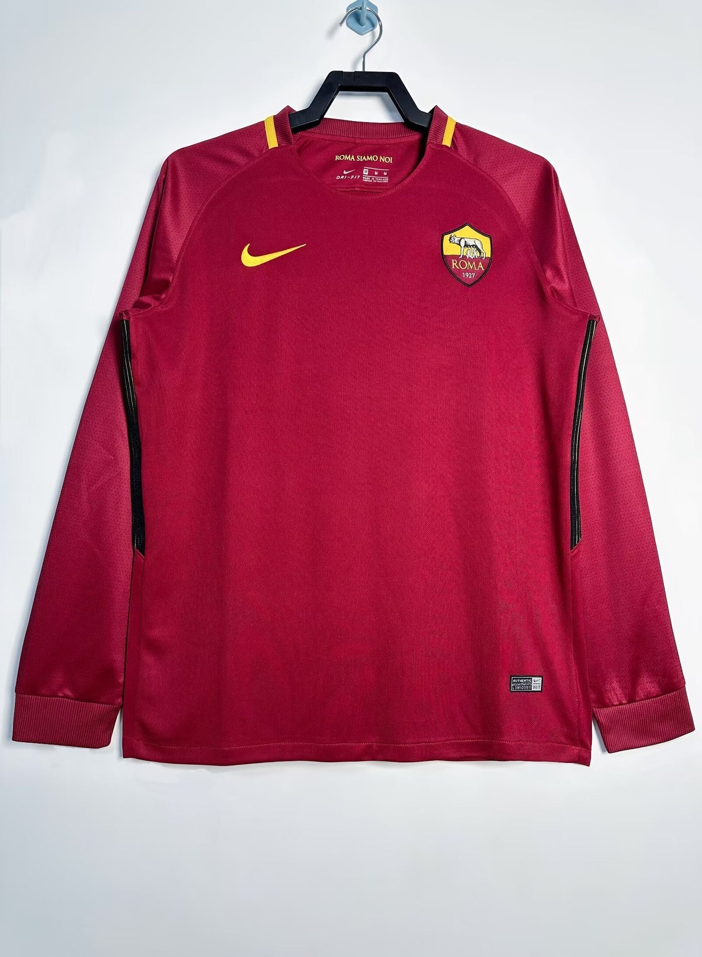 Maillot Rétro Homme Manches Longues Domicile AS Roma - 2017/18