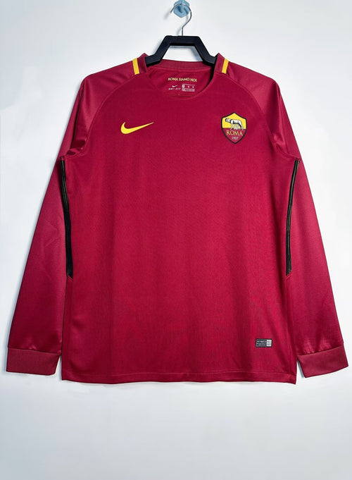 Maillot Rétro Homme Manches Longues Domicile AS Roma - 2017/18