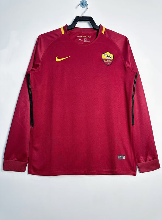 Camiseta Retro de Hombre Manga Larga Roma Local - 2017/18