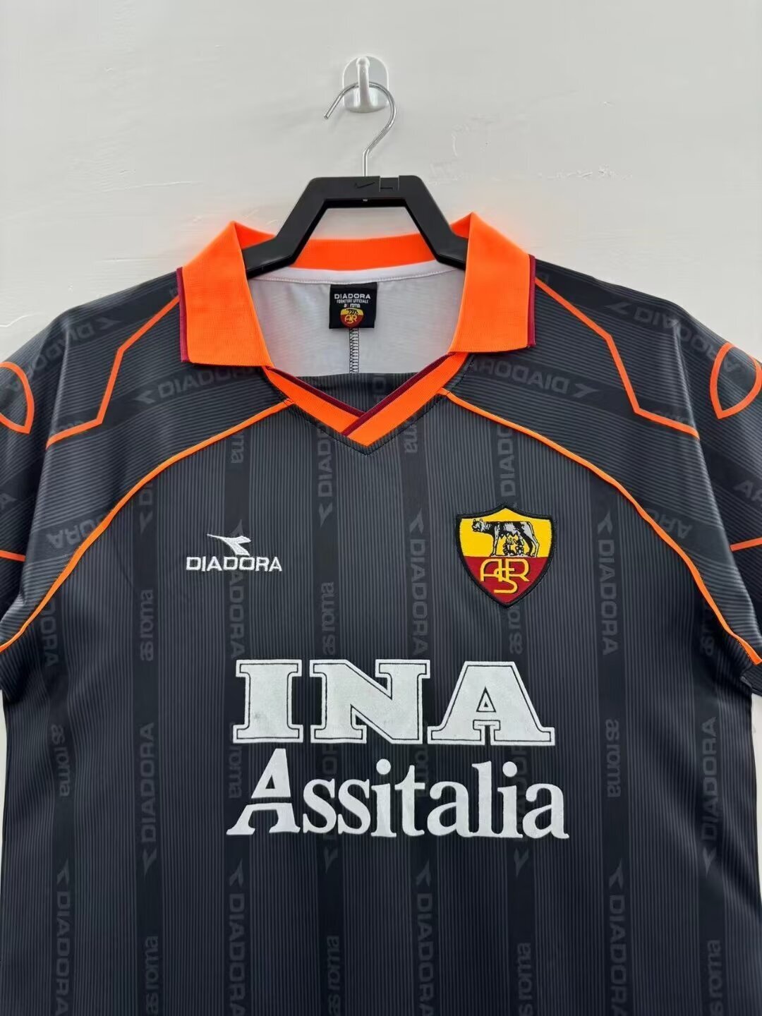 Camiseta Retro de Hombre Roma Negra - Temporada 1999/2000