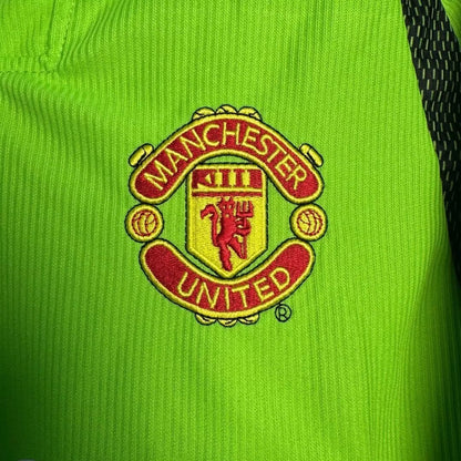 Camiseta Retro Manga Larga de Hombre Manchester United Portero Verde - Temporada 1998/1999