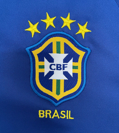 Camiseta de manga larga Retro Selección Nacional de Brasil Visitante 2002