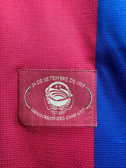 Maillot Rétro Domicile Homme à Manches Longues FC Barcelone - 2007/08