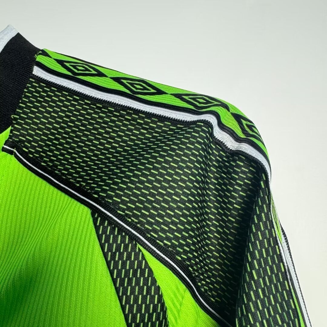 Camiseta Retro Manga Larga de Hombre Manchester United Portero Verde - Temporada 1998/1999
