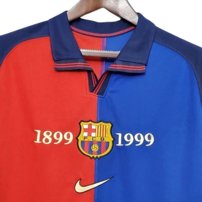 Jersey Barcelona 100 Anos Retro 1999 Azul e Grená - Nike