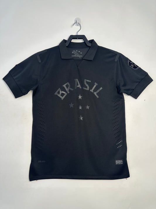 Camiseta de hombre Selección Nacional de Brasil Retro Negra 2013/2014