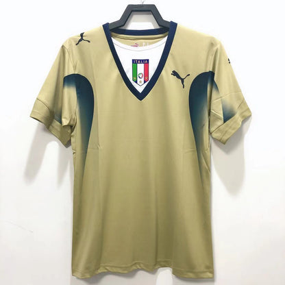 Camiseta Retro de Hombre Italia Selección Nacional GK Dorada - 2006