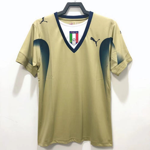 Camiseta Retro de Hombre Italia Selección Nacional GK Dorada - 2006