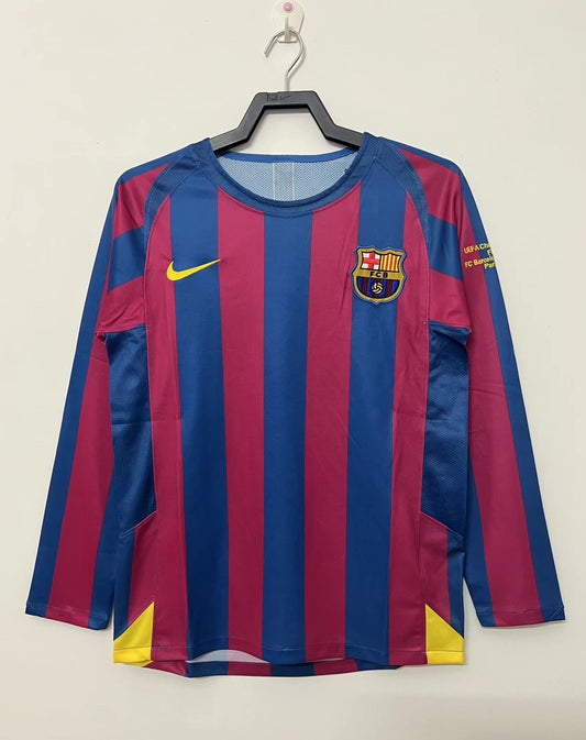 Camiseta Retro Manga Larga Barcelona Hombre - 2005/06