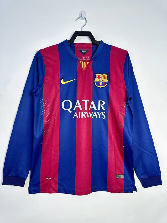 Camiseta de manga larga retro del Barcelona para hombre - 2014/15