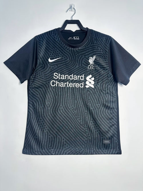 Maillot Rétro Homme Liverpool Domicile Gardien de But Noir - 2020/21