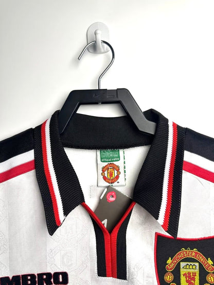 Camiseta retro de manga larga de visitante del Manchester United para hombre - Temporada 1998/1999