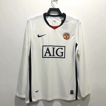 Maillot Rétro Homme Manches Longues Manchester United Extérieur - 2008/09
