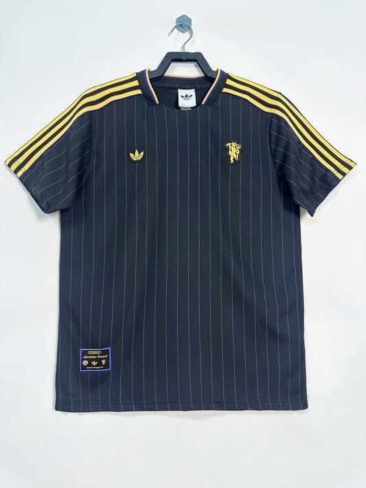 Camiseta Retro Hombre Manchester United Cultural Negra - 2025/26