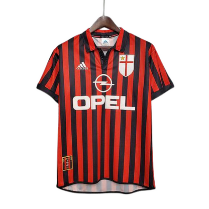Jersey Milan Retro Vermelha e Preta - 1999/2000