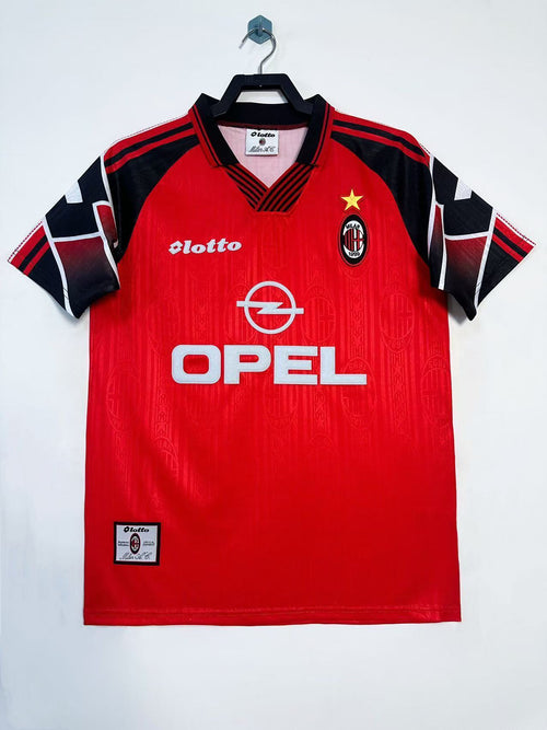 Camiseta Retro de Hombre Edición Especial del Equipo de Milán Roja - 1997/1998