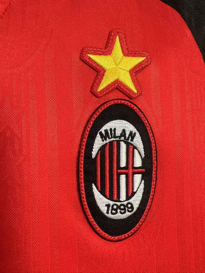 Camiseta Retro de Hombre Edición Especial del Equipo de Milán Roja - 1997/1998