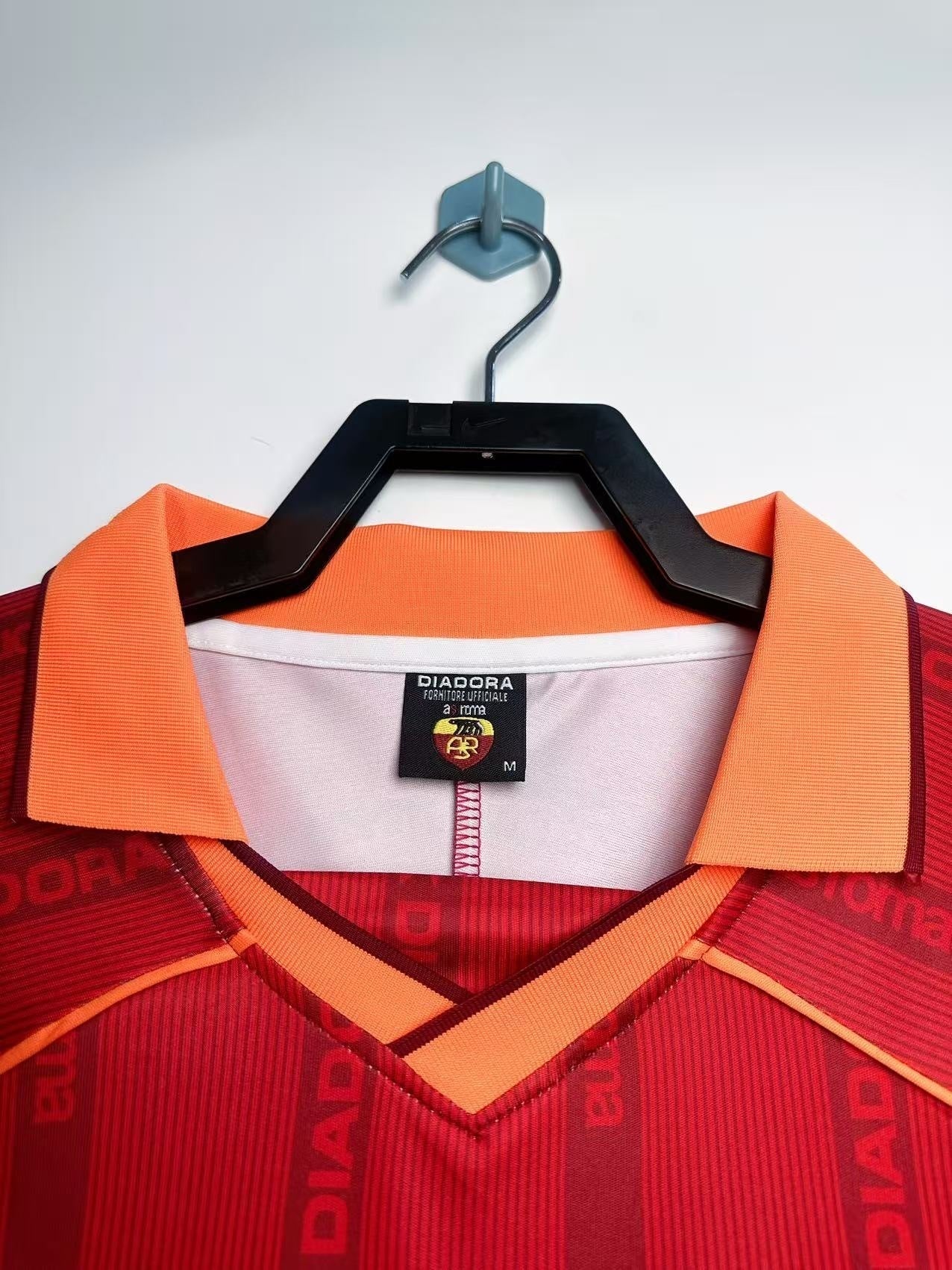 Maillot rétro homme à manches longues Domicile AS Roma - 1999/00
