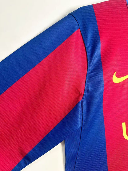 Maillot Rétro Domicile Homme à Manches Longues FC Barcelone - 2007/08