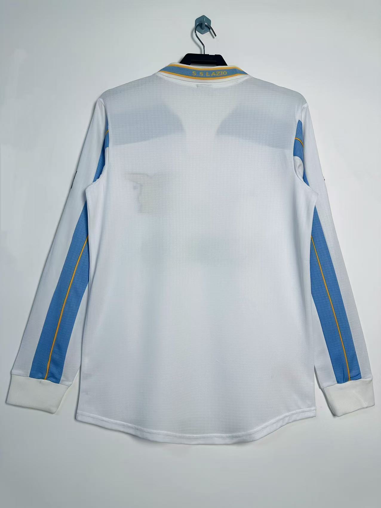 Camiseta retro de manga larga de hombre del equipo Lazio - 1998/00