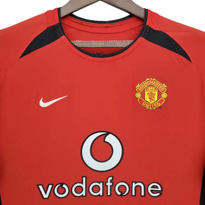 Retro Long Sleeve Manchester United Vermelho - 2002/2004
