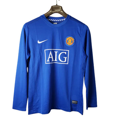 Maillot Rétro Manches Longues Manchester United Bleu - 07/08