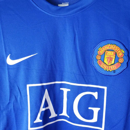Maillot Rétro Manches Longues Manchester United Bleu - 07/08