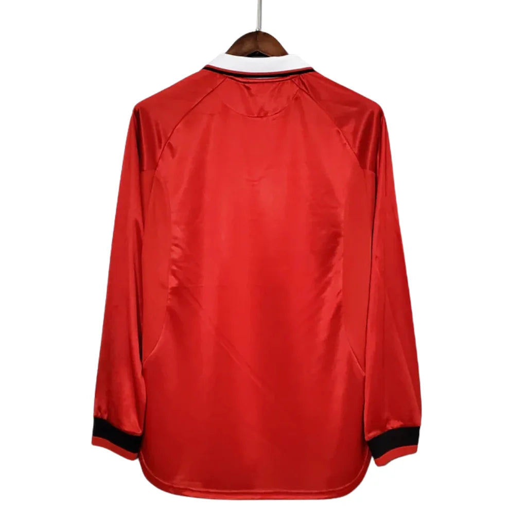 Retro Manga Larga Manchester United Roja - 1999