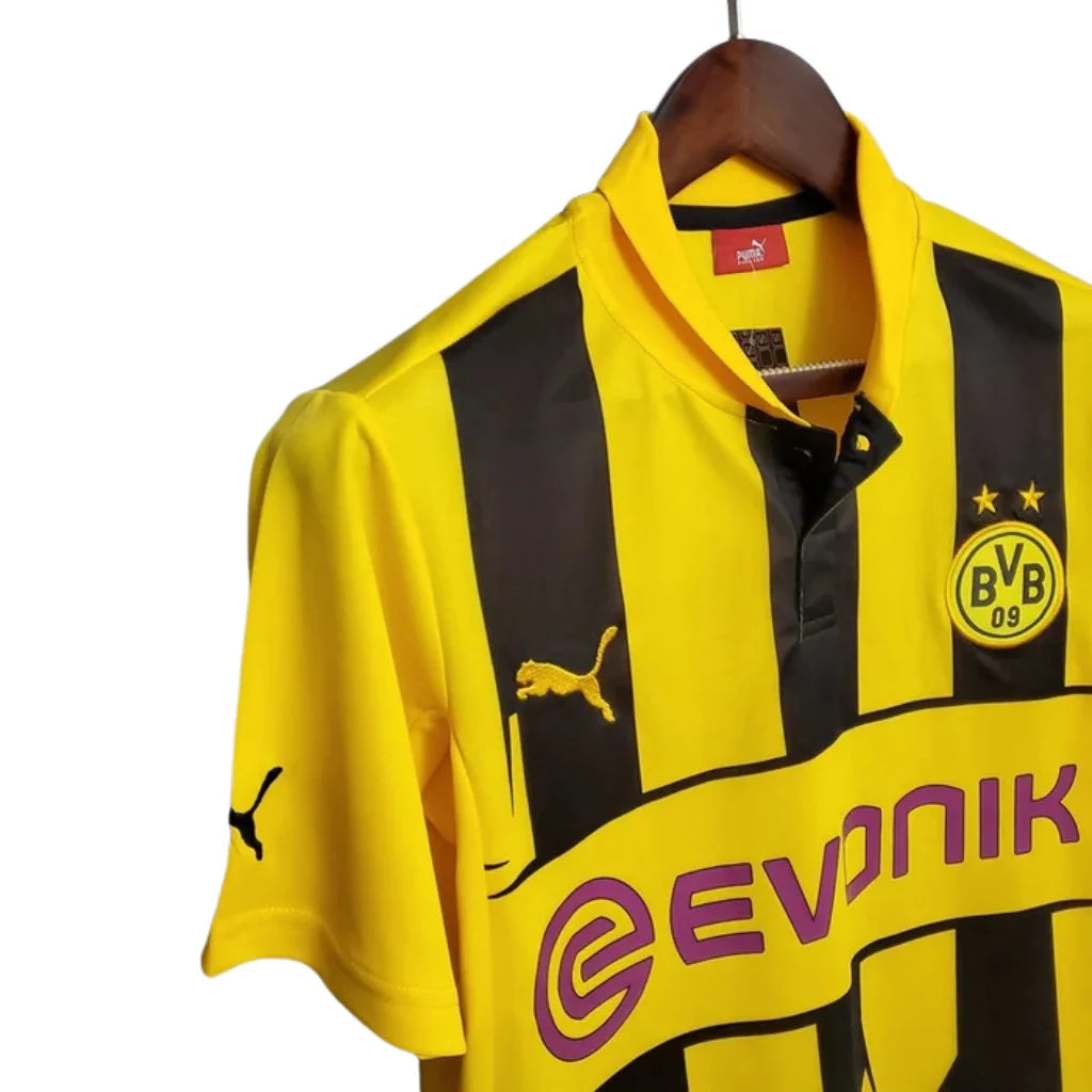 Maillot Rétro Borussia Dortmund Jaune et Noir - 12/13