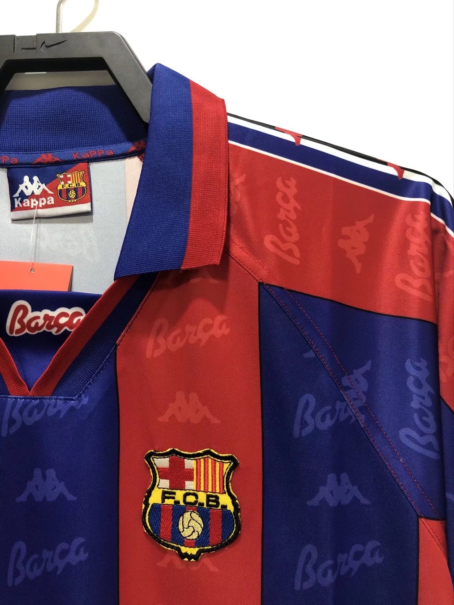 Maillot Rétro Homme Manches Longues Domicile du FC Barcelone - Saison 1996/97