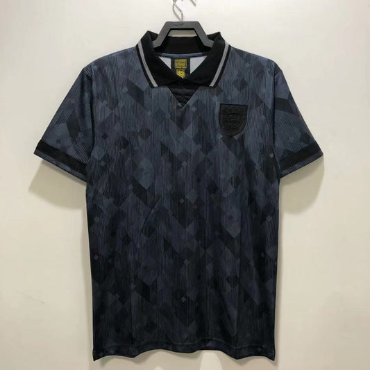 Camiseta Retro Hombre Selección Nacional de Inglaterra Negra - 1990