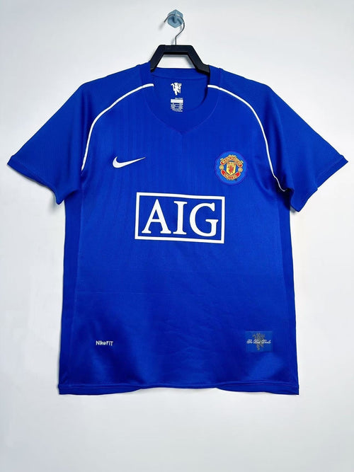 Maillot Rétro Homme Manchester United Bleu Gardien de But - 2007/08