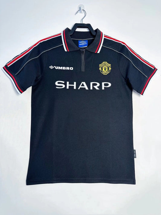 Camiseta retro de hombre Manchester United Equipo Negra - 1998/99