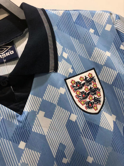 Maillot Rétro Homme Équipe Nationale d'Angleterre Bleu - 1990