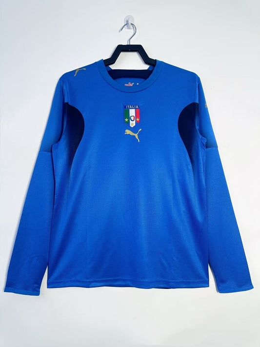 Camiseta retro de manga larga de la Selección Nacional de Italia para hombre - 2006