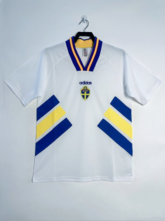 Camiseta retro de la Selección Nacional de Suecia de 1994, de visitante para hombre