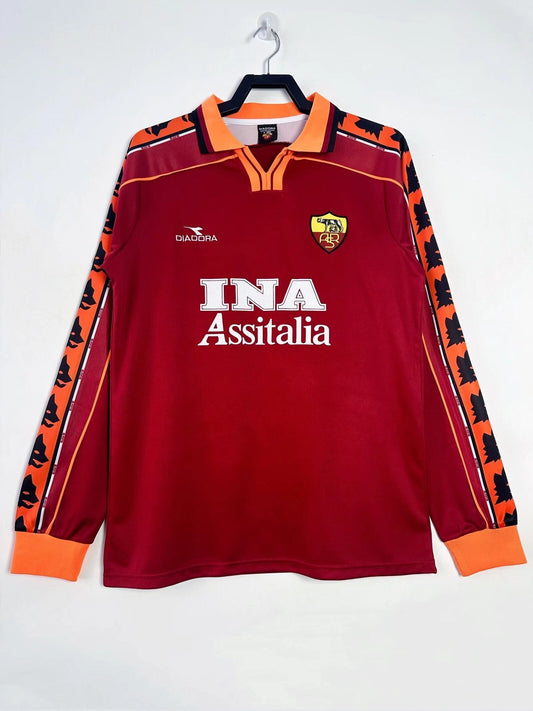 Camiseta Retro Hombre Manga Larga Roma Equipo Local - 1998/99