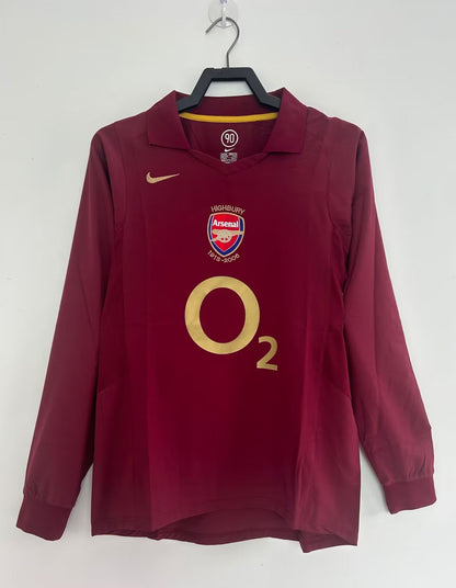 Camiseta Retro de Hombre Manga Larga del Arsenal - Temporada 2005/2006