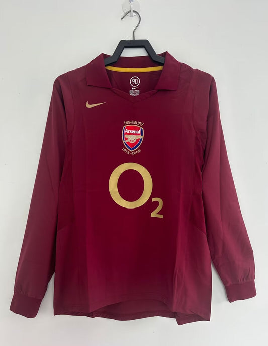 Camiseta Retro de Hombre Manga Larga del Arsenal - Temporada 2005/2006