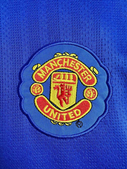 Maillot Rétro Homme Manches Longues Manchester United Bleu Gardien - 2007/08