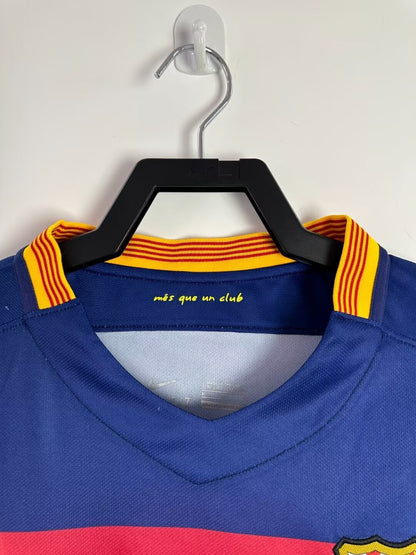 Maillot rétro à manches longues du FC Barcelone pour homme, saison 2015/16